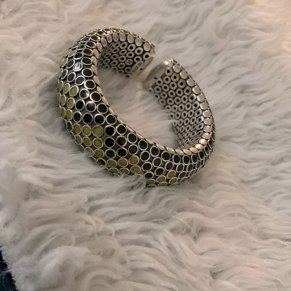 John hardy green and lime green dot bracelet